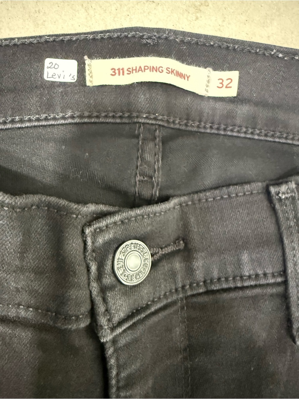 Levi’s 311 Shaping Skinny Black Jeans, 32